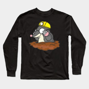 Mole Gardener Animal Funny Garden Gift Cool Long Sleeve T-Shirt